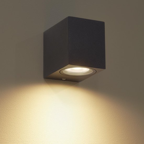 DMQ Wandlamp Buiten - Down Light - GU10 - Zwart