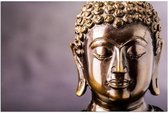 Schilderij - Hoofd van Boeddha in goud