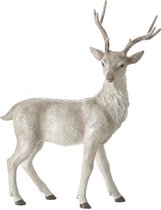 House Of Seasons Kerstdecoratie Hert 28,5 Cm Keramiek Wit/zilver