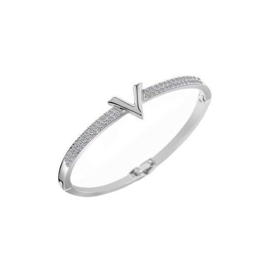 Shoplace Victoria kristallen armband dames - 19cm - Zilver | bol.com