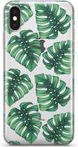 iPhone X/XS hoesje - Palmbladeren | Apple iPhone Xs case | TPU backcover transparant