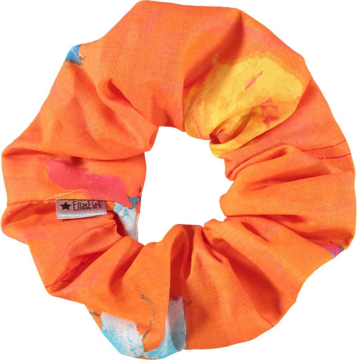 Ellastiek scrunchie Oranje EK Voetbal - haarelastiekjes - haar accessoire - luxe uitstraling en kwaliteit- Handmade in Amsterdam(williestiek)