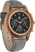 De officiële WoodWatch | Deep Dive Grey | Houten horloge heren