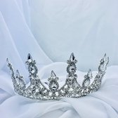 Zeer mooie luxe tiara kroontje / bruiloft / feest / haarversiering / haaraccesoires / gala / diadeem met steentjes   Zeer Uniek Goede en stevige kwaliteit