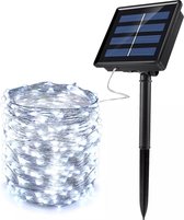 Solar lamp | Lichtslang | Zonne-energie | Kerstverlichting buiten | Waterbestendig | 20 meter | 200x led | Wit