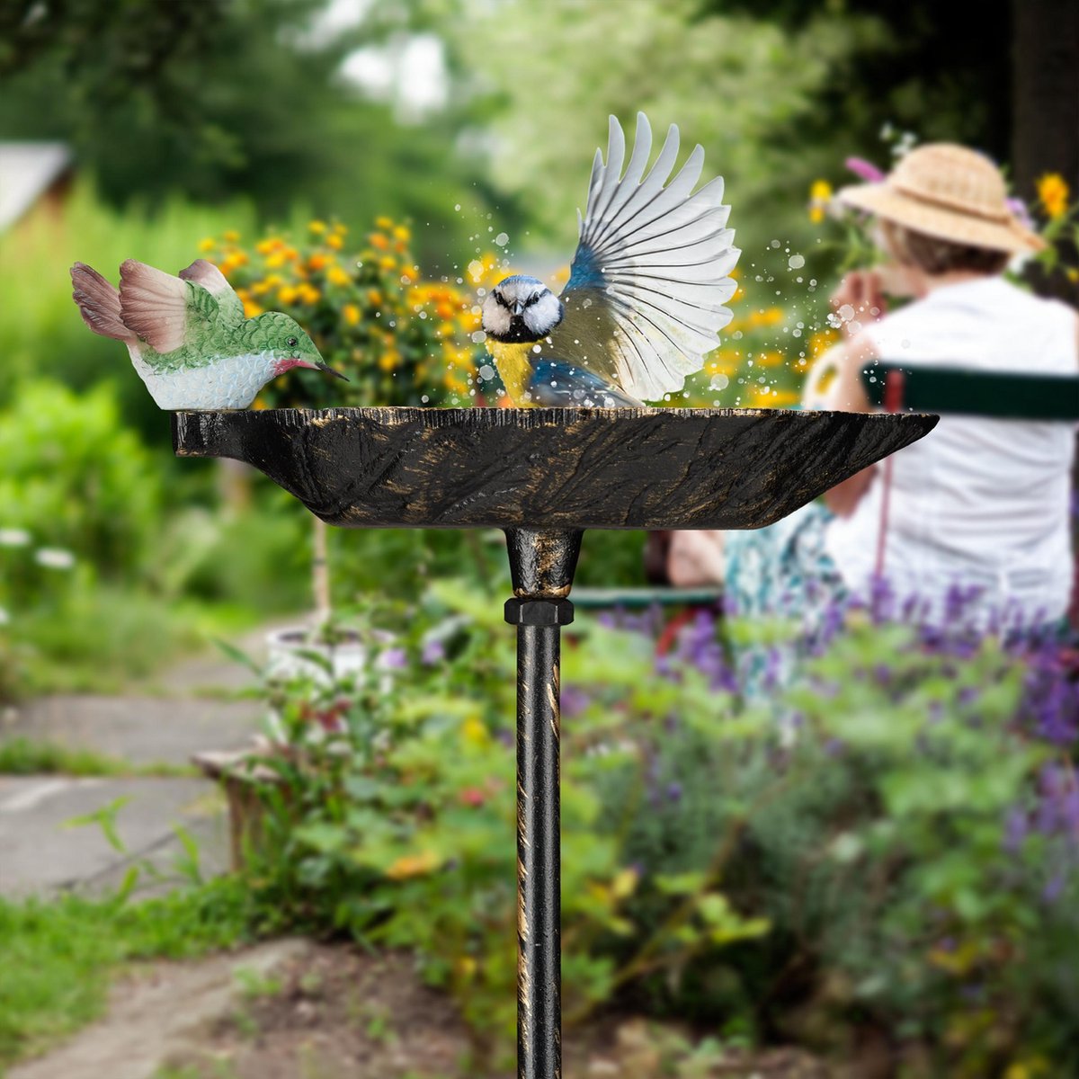 Vogelbad gietijzer met pin kopen
