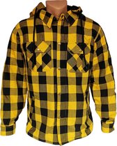 Blouson moto Lumberjack jaune avec protection (amovible). Taille XXL