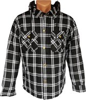 Blouson Moto Lumberjack Zwart- Wit avec protection (amovible). Taille 4XL
