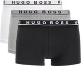 Hugo Boss 3-pack Boxershort / Trunk Cotton Stretch Wit, Grijs, Zwart