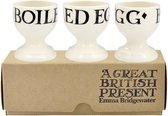 Emma Bridgewater Egg Cups Black Toast set of 3 Boxed