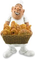 Grappige beroepen beeldje Bakker - broodbakker - ontbijtservice- de komische wereld van karikatuur beeldjes – komische beeldjes – geschenk voor – cadeau -gift -verjaardag kado