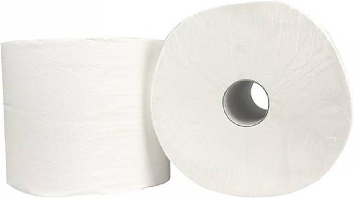 Poetspapier Wit | Industrierol | 2 st. | 26,5 cm | 3 lgs. 190m | Cellulose