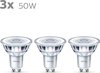 Philips energiezuinige LED Spot - 50 W - GU10 - koelwit licht - 3 stuks - Bespaar op energiekosten