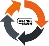 Portuur - OrangeBrush - Handveger en Stofblik - ACTIESET - GEMAAKT VAN GERECYCLED KUNSTSTOF