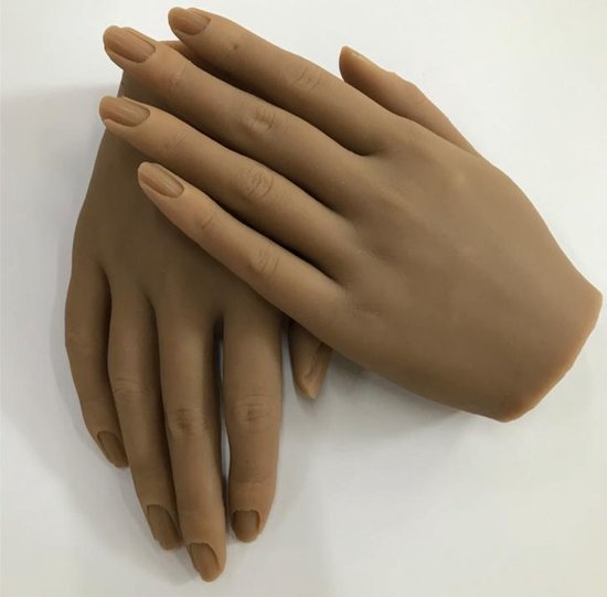logboek de begeleiding Aja Siliconen hand - Hand - Nail art - Nagel oefenhand - Hand model - Acryl  nagels - Nep... | bol.com