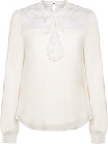 Tramontana | Ruffle Top met Kant | Off White | Maat S