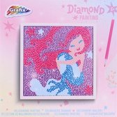 Diamond Painting - Zeemeermin - 16 x 16 cm - Volwassenen - Kinderen - Ronde steentjes - Diamant schilderen - Zelf schilderijen maken - Hobby