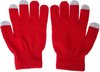 Handschoen rood met witte touchscreen toppen