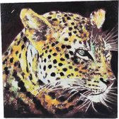 Cheetah schilderij vierkant 38 cm x 38 cm