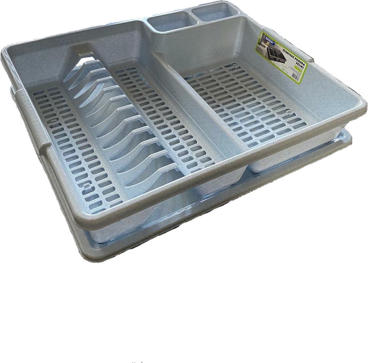 Goedkoopste Afdruiprek met lekbak Gratis Schuurspons | Afdruiprek voor afwas | Afdruiprek met kliksysteem lekbak |