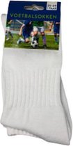 Voetbalsokken Wit met elastische band & boord - Wit - Maat 41-44 - Unisex