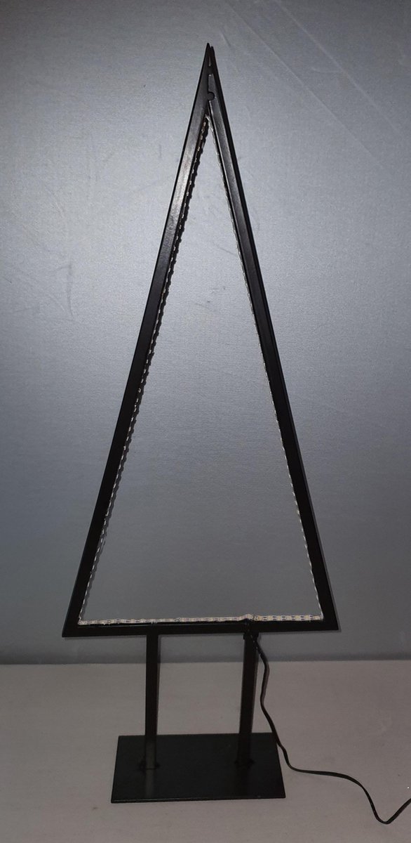 Luca lighting Kerstboom metal zwart 128Led L24xB8xH61cm op.batterijen