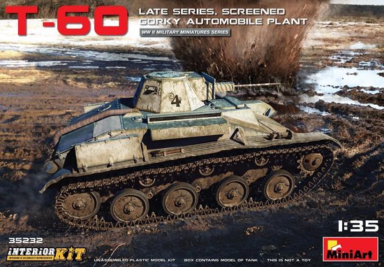 MiniArt T-60 Late Series, Screened Gorky Automobile Plant (Interior Kit) + Ammo by Mig lijm