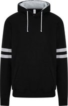 Game day hoodie, Kleur Deep Black / Heather Grey, Maat XXL