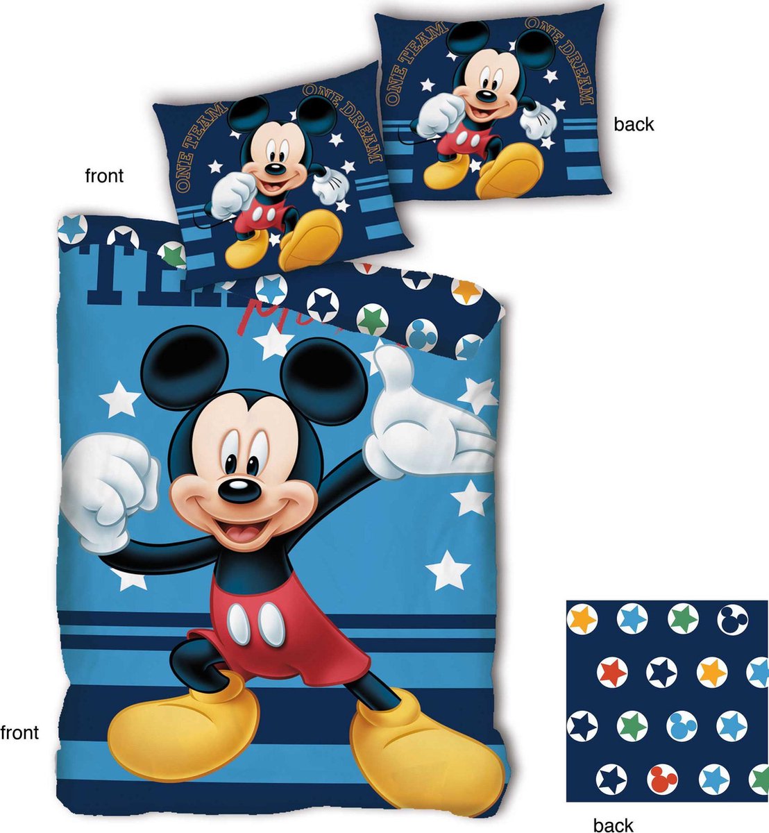 Disney dekbedovertrek Mickey Mouse junior 140 X 200 cm katoen blauw
