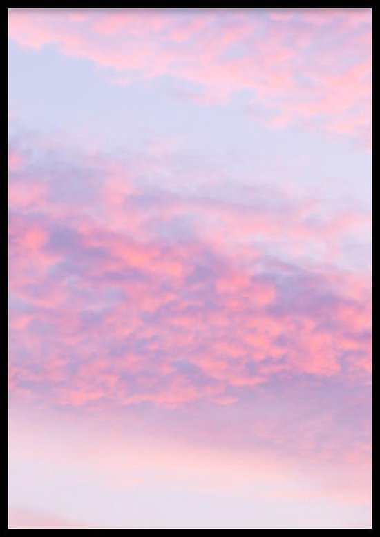 Poster Pink Sky - 30x40 cm Met Fotolijst - Poster Natuur - WALLLL