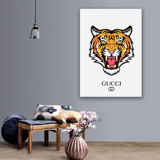 Canvas Experts peinture sur toile avec tigre Gucci exclusif taille 60x90CM  * TOILE... | bol.com