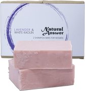Shampoo Bar Voor Vrouwen | Lavender & White Kaolin | 2 x 100 gram Voordeelverpakking | 100% Biologisch