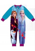 Frozen 2 onesie - blauw - Maat 104 / 4 jaar