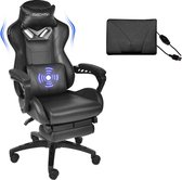 Gamingstoel Massagefunctie - Game Stoelen - Bureaustoel - Voor Volwassenen - Ergonomisch - Gaming Chair - Zwart