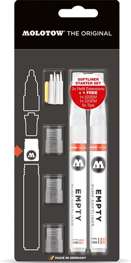 Molotow Refill Extension Tryout Pack A B C – Aquarell-Stifte Mit Weicher Pinselspitze, Wasserlöslich & Geruchsfrei