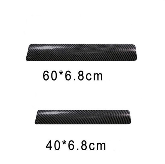 4 Stuks Koolstofvezel Auto Instaplijsten Protector voor Tiguan (2016-2023), Protector Decoratie Accessoires Drempel Beschermende Stickers