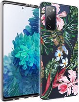 iMoshion Design voor de Samsung Galaxy S20 FE hoesje - Jungle - Groen / Roze