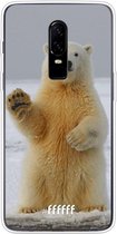 OnePlus 6 Hoesje Transparant TPU Case - Polar Bear #ffffff