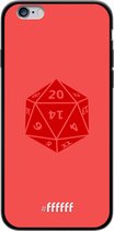 6F hoesje - geschikt voor iPhone 6s -  TPU Case - D20 - Red #ffffff