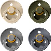 Bibs fopspenen set 4 stuks 6-18 maanden (Smoke, Vanilla, Hunter green, Iron) tutjes maat 2