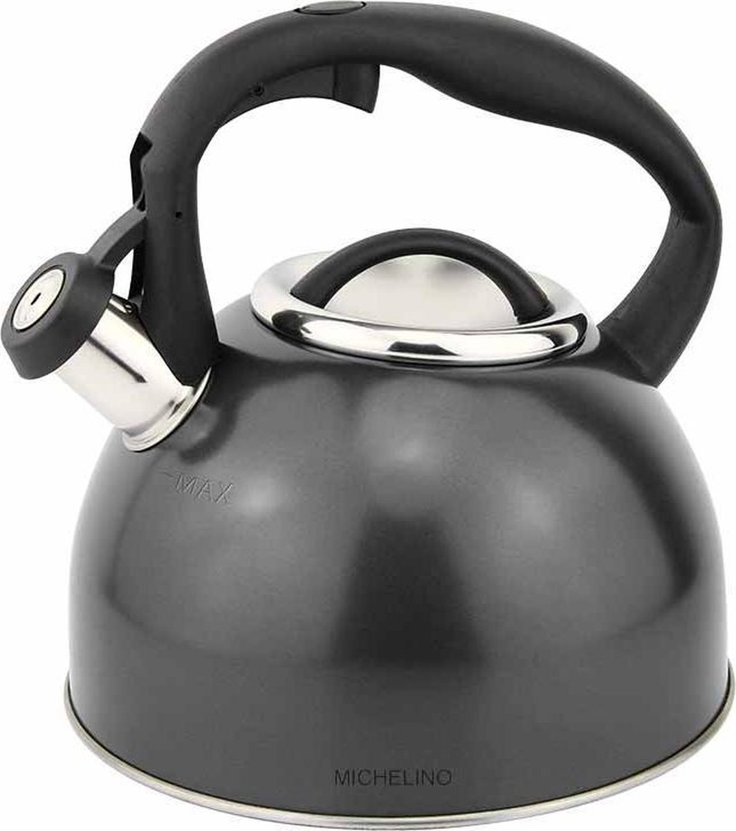 Michelino RVS fluitketel zwart 3 liter - 11403