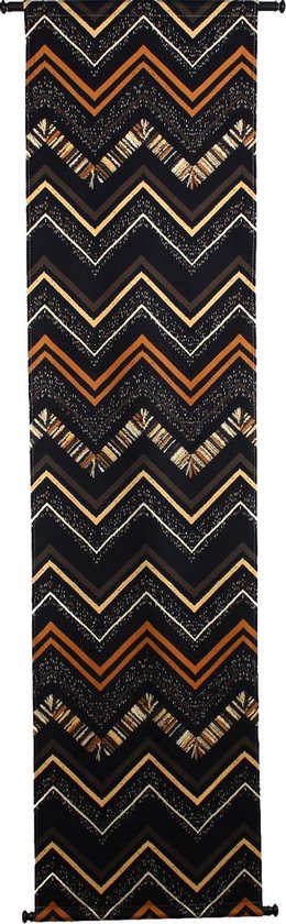 Wants&Needs - Tissu Mural Velours Tribal - Zwart - 56 X 2,5 X 178 cm