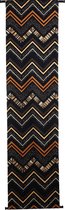 Wants&Needs - Tissu Mural Velours Tribal - Zwart - 56 X 2,5 X 178 cm