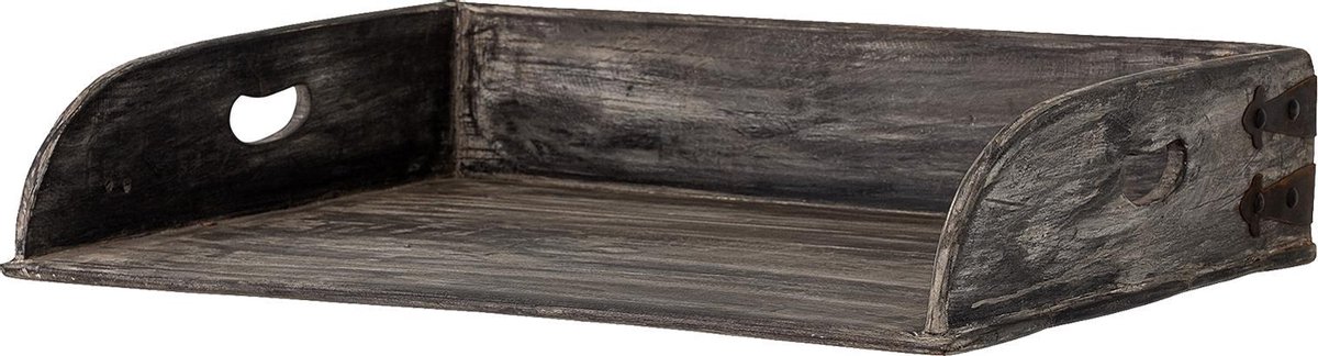 Dienblad gerecycled hout - zwart