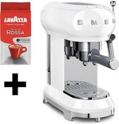 Smeg ECF01WHEU- Espressomachine - WIT + gratis Lavazza filterkoffie 500G