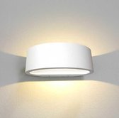 Wandlamp Sharp Wit - LED 7,2W 2700K 830lm - IP54 - Dimbaar > wandlamp binnen wit | wandlamp buiten wit | wandlamp wit | buitenlamp wit | muurlamp wit | led lamp wit | sfeer lamp wit | design lamp wit