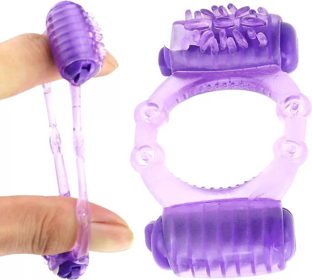 Goedkoopste Vibrerende cock ring- Penisring- sex toys -paars