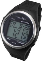 Medicijnhorloge Vibralite 8 zwart met geluid en/of trilfunctie