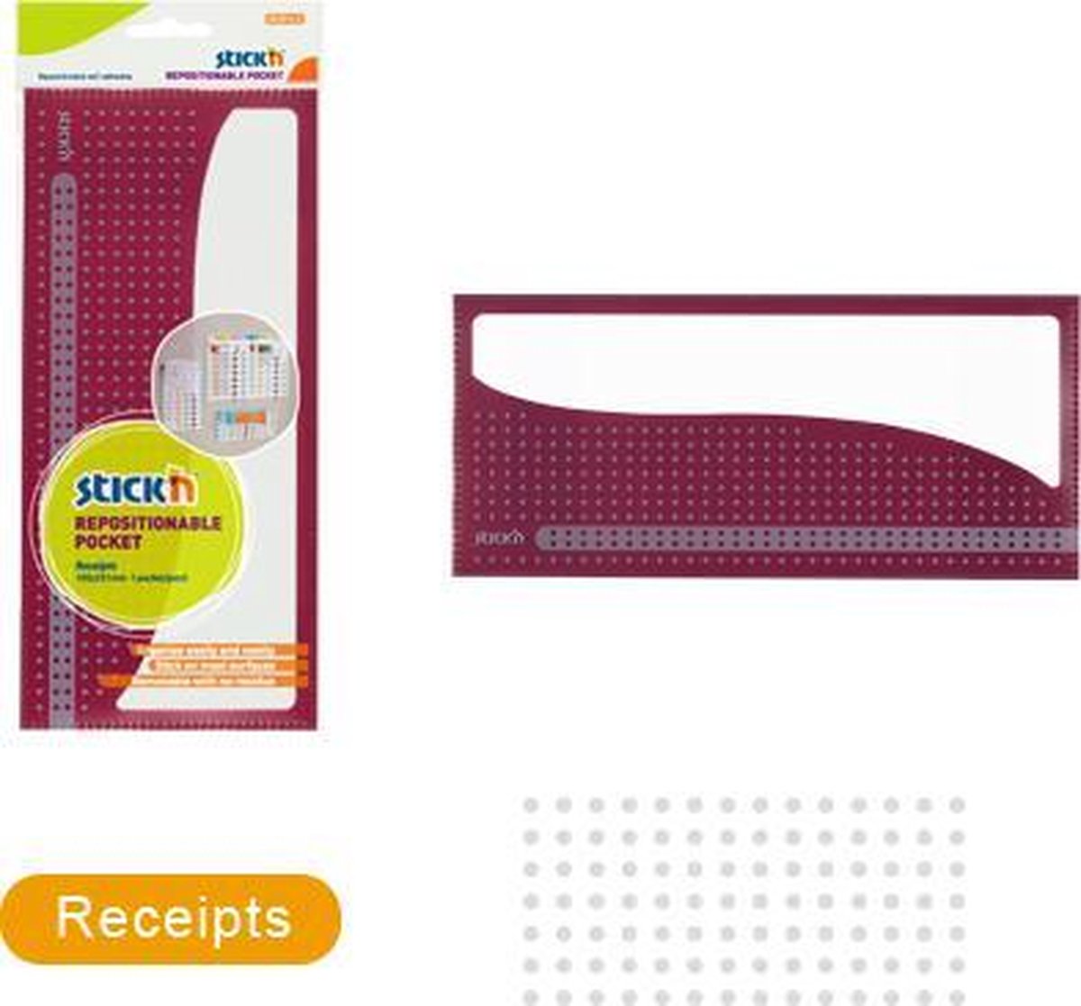 Stick'n Insteektas - Herpositioneerbare opbergtas - 105x231mm - sticky opbergvak
