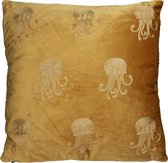 Wants&Needs Sierkussen Jellyfish Velvet Geel 45 X 45